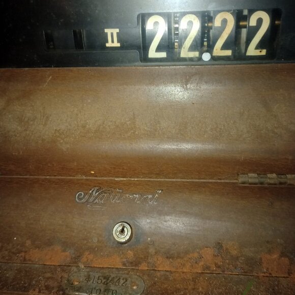 Antique National Cash Register Co. Cash Register Functional - Picture 2 of 6